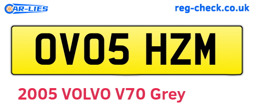 OV05HZM are the vehicle registration plates.