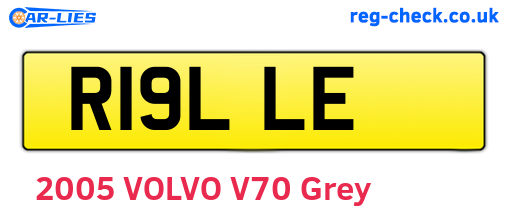 R19LLE are the vehicle registration plates.