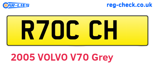 R70CCH are the vehicle registration plates.