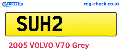 SUH2 are the vehicle registration plates.