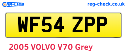 WF54ZPP are the vehicle registration plates.