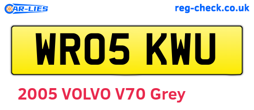 WR05KWU are the vehicle registration plates.