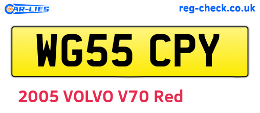 WG55CPY are the vehicle registration plates.