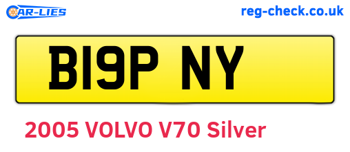 B19PNY are the vehicle registration plates.