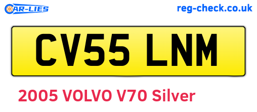 CV55LNM are the vehicle registration plates.