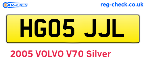 HG05JJL are the vehicle registration plates.