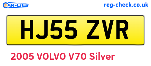HJ55ZVR are the vehicle registration plates.