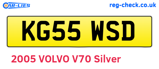 KG55WSD are the vehicle registration plates.
