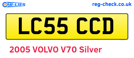 LC55CCD are the vehicle registration plates.
