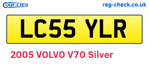 LC55YLR are the vehicle registration plates.