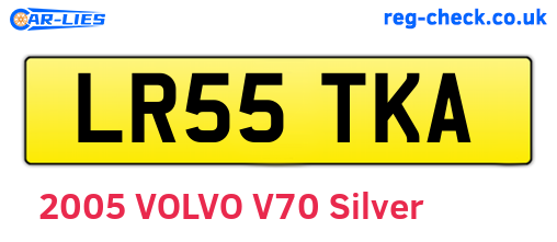 LR55TKA are the vehicle registration plates.
