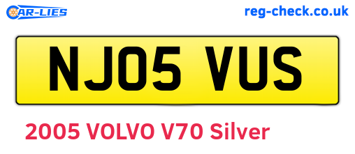 NJ05VUS are the vehicle registration plates.