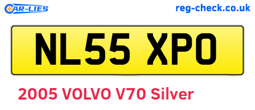 NL55XPO are the vehicle registration plates.