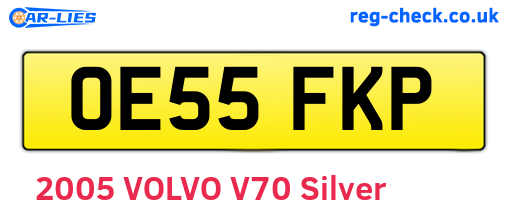 OE55FKP are the vehicle registration plates.