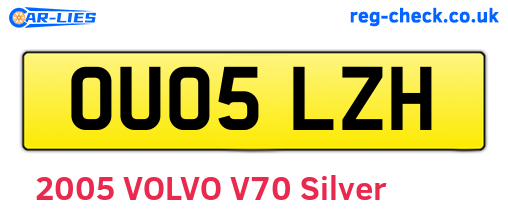 OU05LZH are the vehicle registration plates.