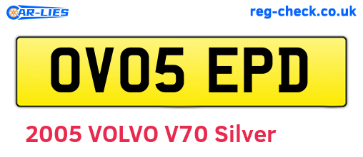 OV05EPD are the vehicle registration plates.