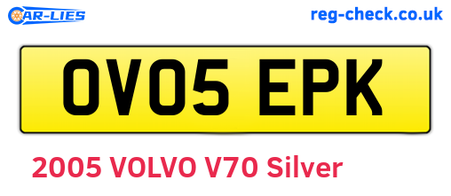 OV05EPK are the vehicle registration plates.