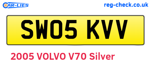 SW05KVV are the vehicle registration plates.