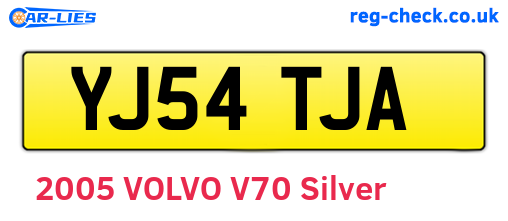 YJ54TJA are the vehicle registration plates.
