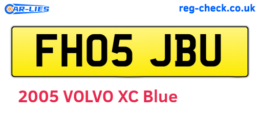 FH05JBU are the vehicle registration plates.