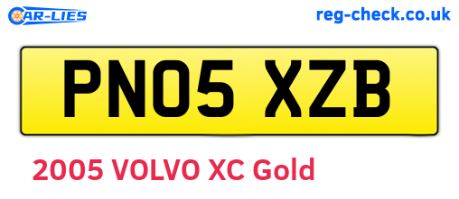 PN05XZB are the vehicle registration plates.