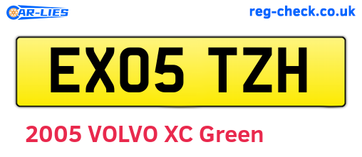 EX05TZH are the vehicle registration plates.
