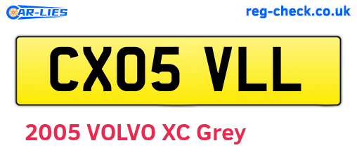 CX05VLL are the vehicle registration plates.
