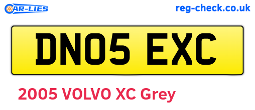 DN05EXC are the vehicle registration plates.
