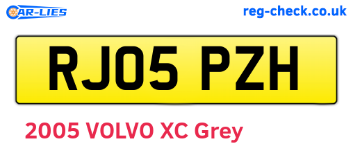 RJ05PZH are the vehicle registration plates.