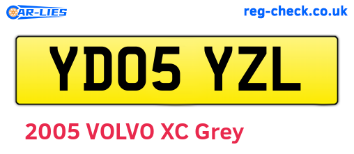 YD05YZL are the vehicle registration plates.