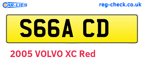 S66ACD are the vehicle registration plates.