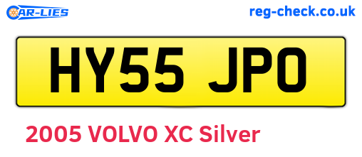 HY55JPO are the vehicle registration plates.