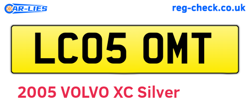 LC05OMT are the vehicle registration plates.