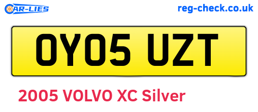 OY05UZT are the vehicle registration plates.