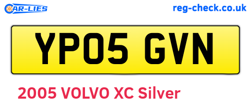 YP05GVN are the vehicle registration plates.