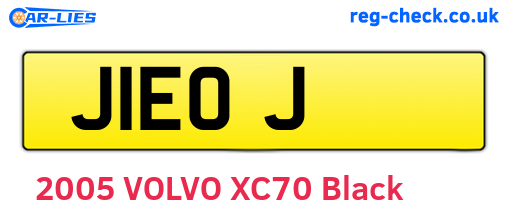 J1EOJ are the vehicle registration plates.
