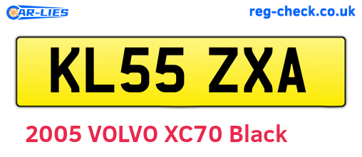 KL55ZXA are the vehicle registration plates.