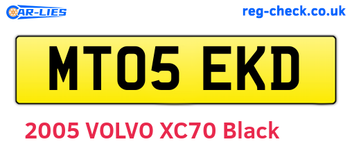 MT05EKD are the vehicle registration plates.