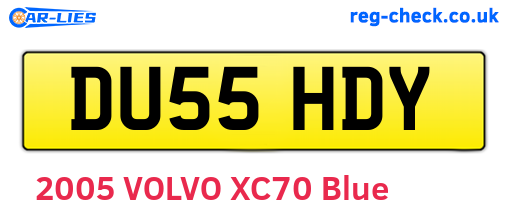 DU55HDY are the vehicle registration plates.
