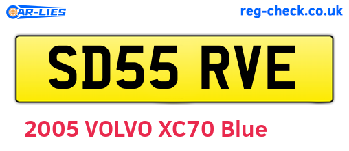 SD55RVE are the vehicle registration plates.