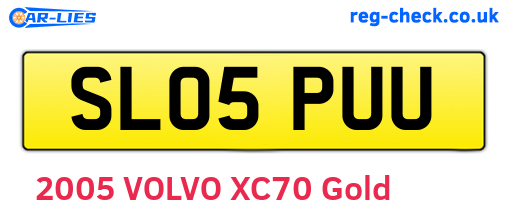 SL05PUU are the vehicle registration plates.