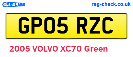 GP05RZC are the vehicle registration plates.