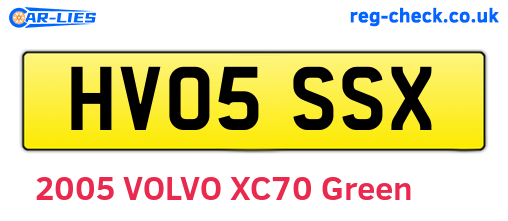 HV05SSX are the vehicle registration plates.