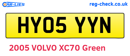 HY05YYN are the vehicle registration plates.