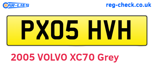 PX05HVH are the vehicle registration plates.