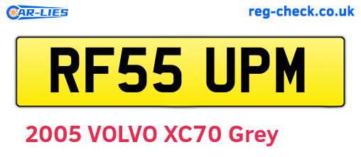 RF55UPM are the vehicle registration plates.