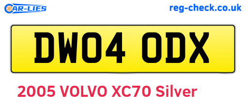 DW04ODX are the vehicle registration plates.