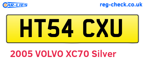 HT54CXU are the vehicle registration plates.