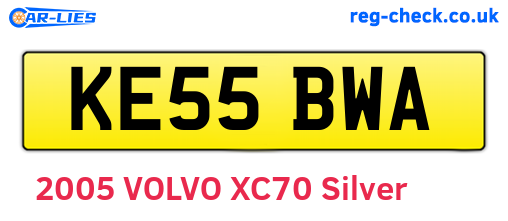 KE55BWA are the vehicle registration plates.