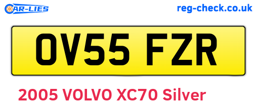 OV55FZR are the vehicle registration plates.